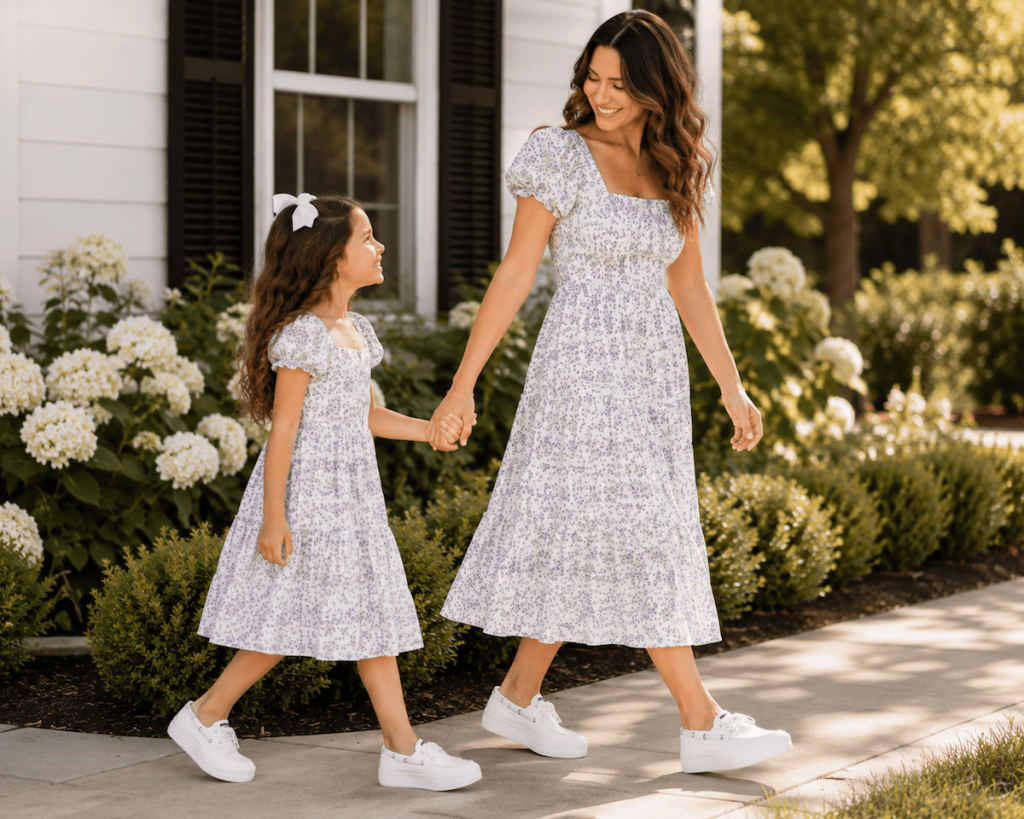 Mother & Daughter Matching Platform Sneakers