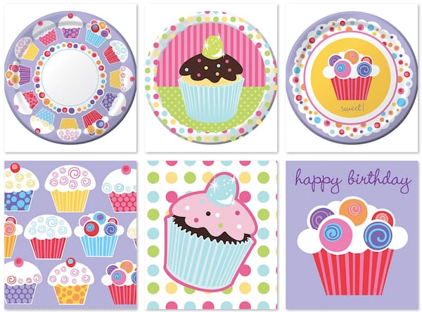 Cupcake Birthday Plates and Napkins Cupcake Birthday Plates and Napkins