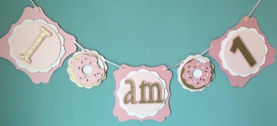 First Birthday Donut I AM One Banner Donut I AM One First Birthday Banner