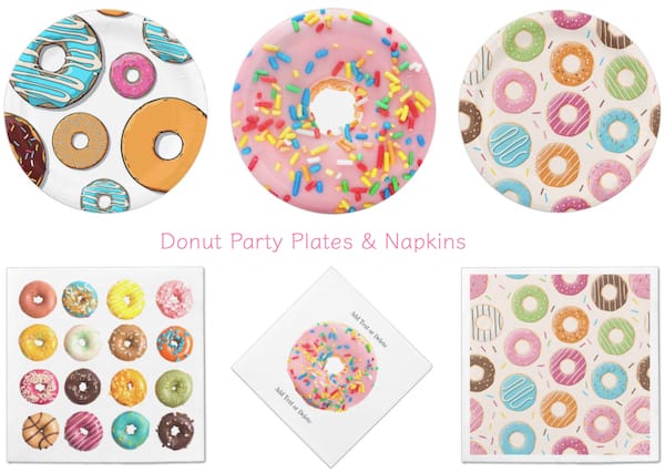 Donut Party Plates and Napkins Donut Party Plates and Napkins