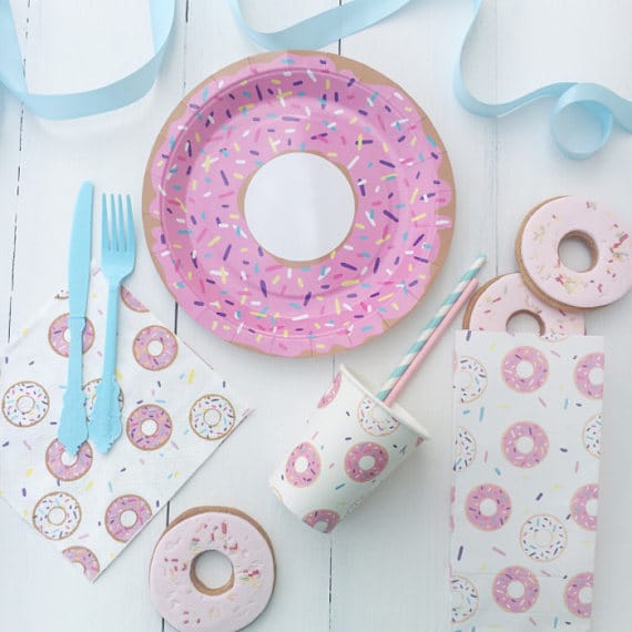 Donut Party Tableware, Donuts, Cupcakes, Pancakes and Pajamas Party Ideas & Supplies Donut Party Tableware