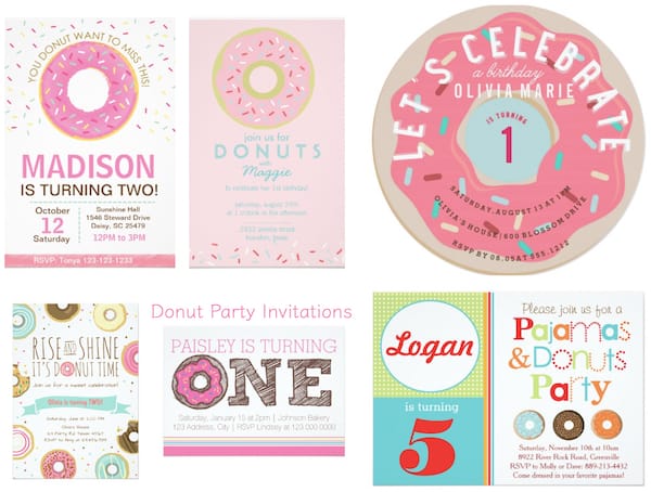 Donuts and Pajamas Party Invitations