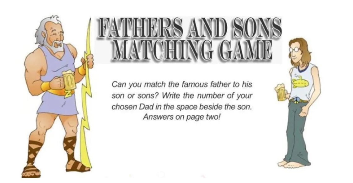 Fathers and Sons Matching Game
