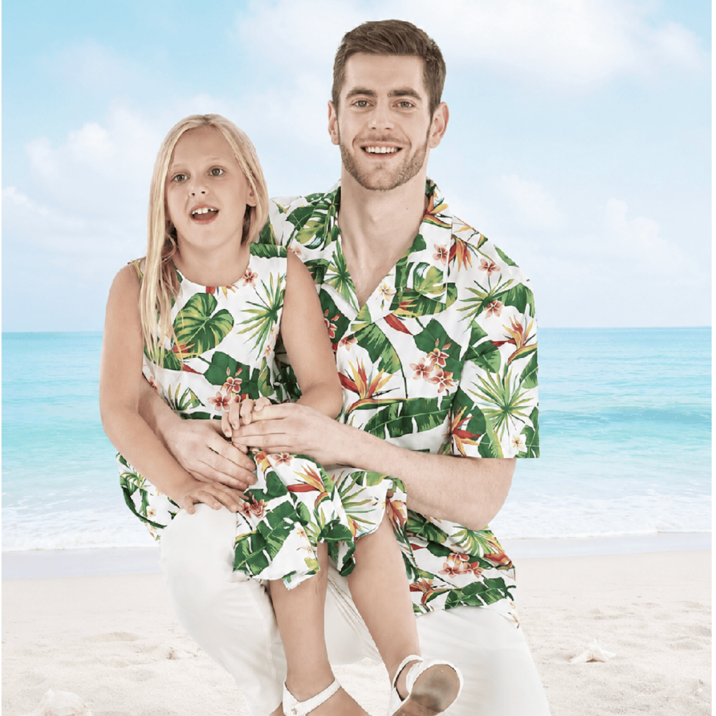 Matching Father Daughter Hawaiian Luau Dance Outfits