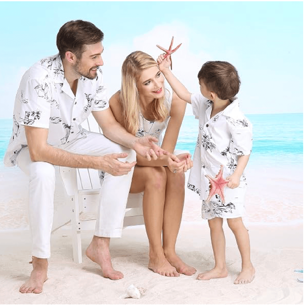 Matching Father Son Hawaiian Luau Outfits