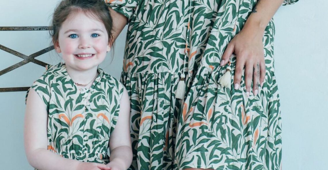 Mommy and Me Matching Green Outfits
