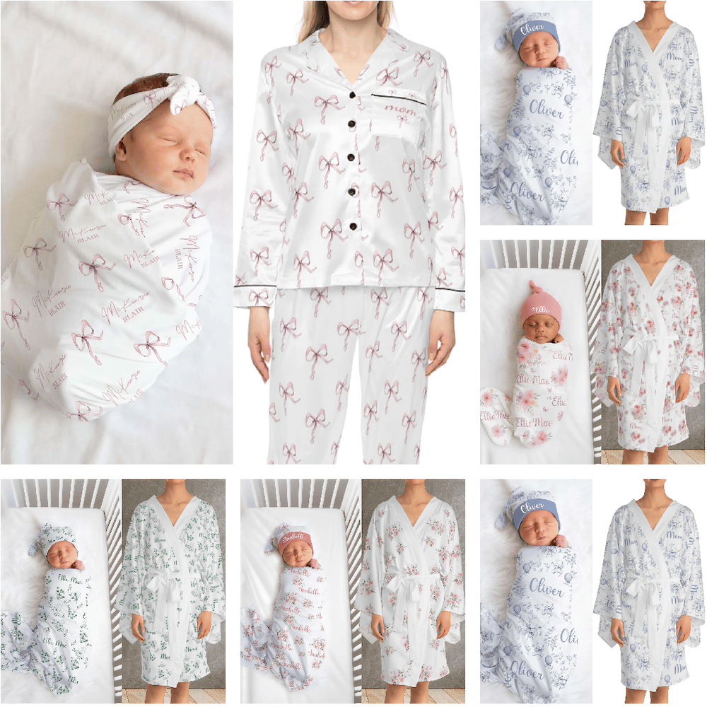 Personalized Nursing Robes and Swaddles
