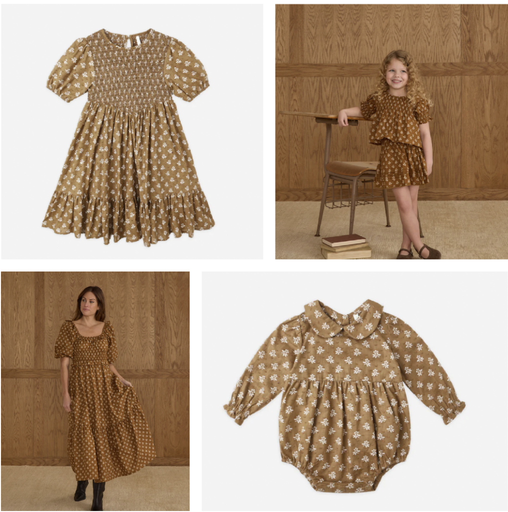 Mom + Me Golden Fleur Thanksgiving Dresses
