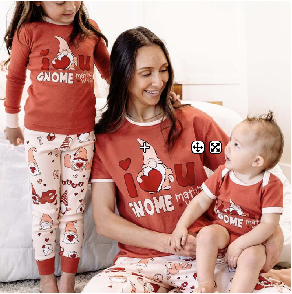 Family Matching Valentine's Day Gnome Pajamas