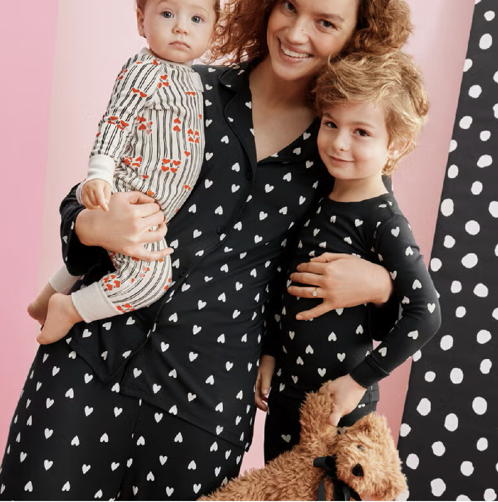 Valentine's Flourishing Hearts Matching Family Pajamas