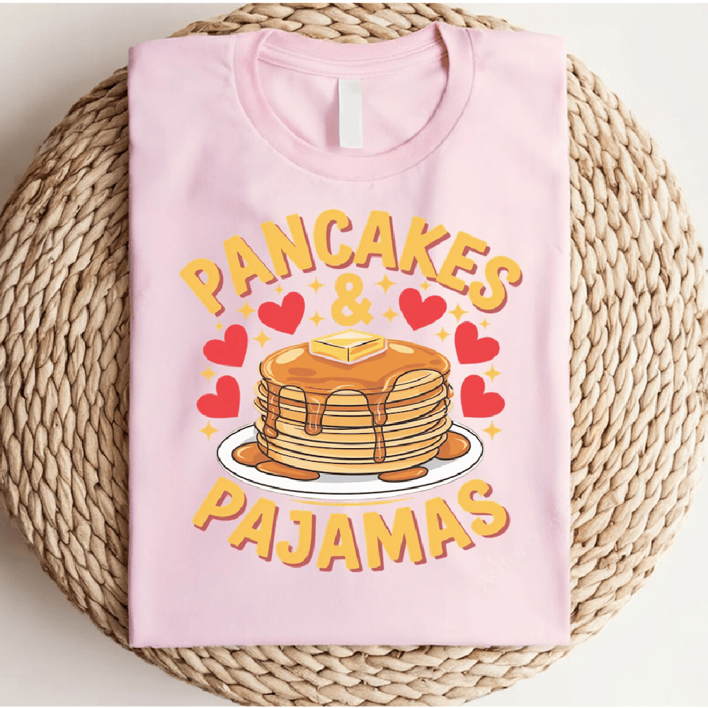 Family Matching Pancakes and Pajamas Shirts