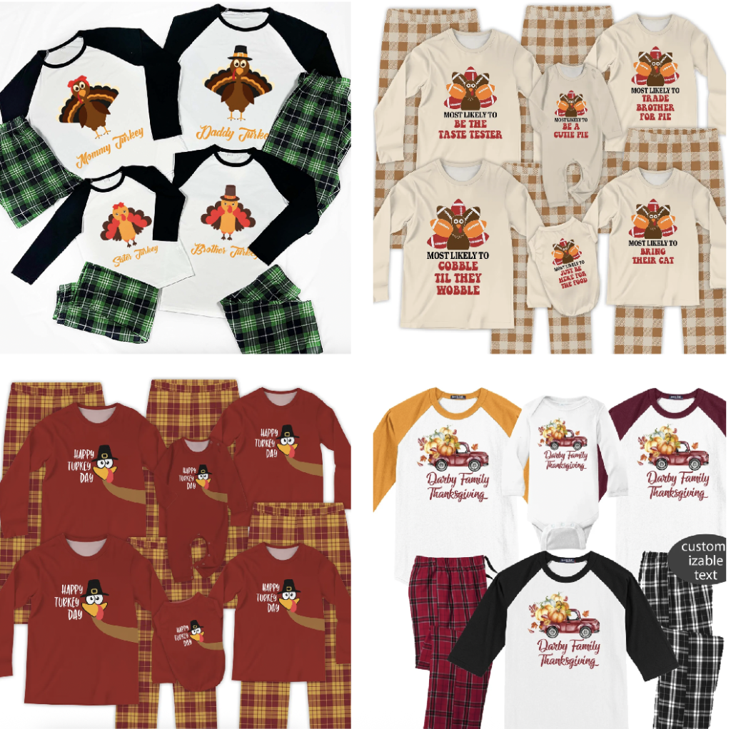 Family Matching Thanksgiving Pajamas