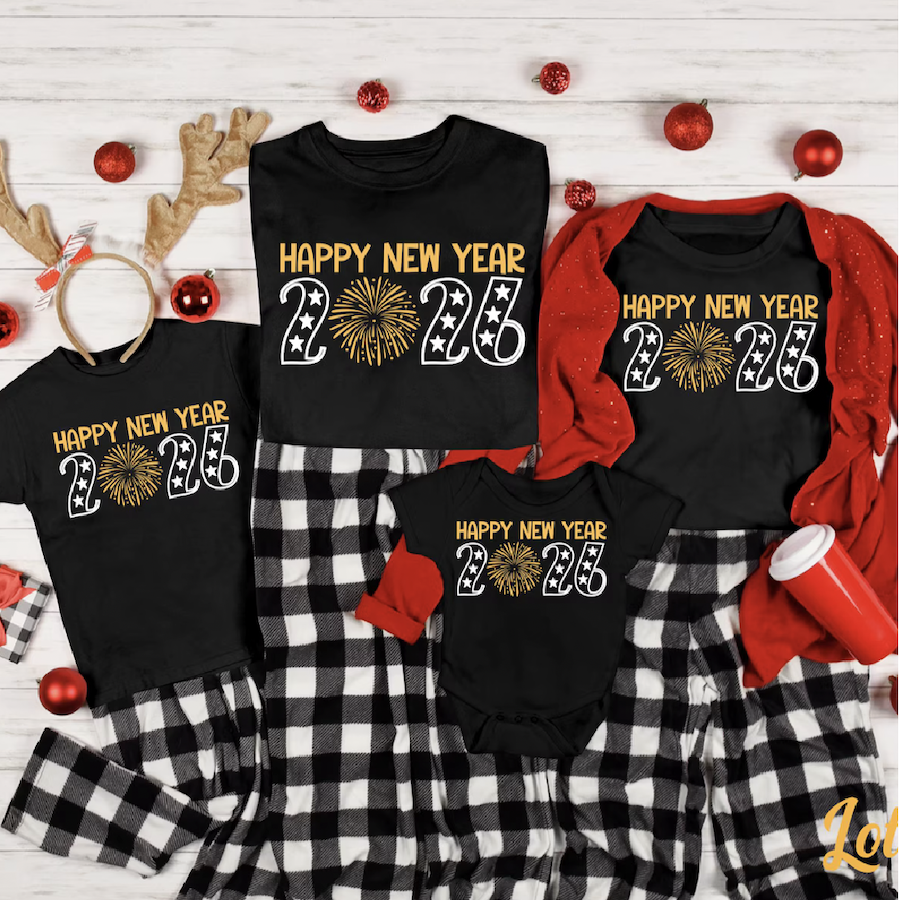 Family Matching Happy New Year 2026 Shirts