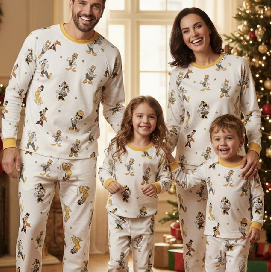 Family Matching Mickey And Friends New Year Pajamas