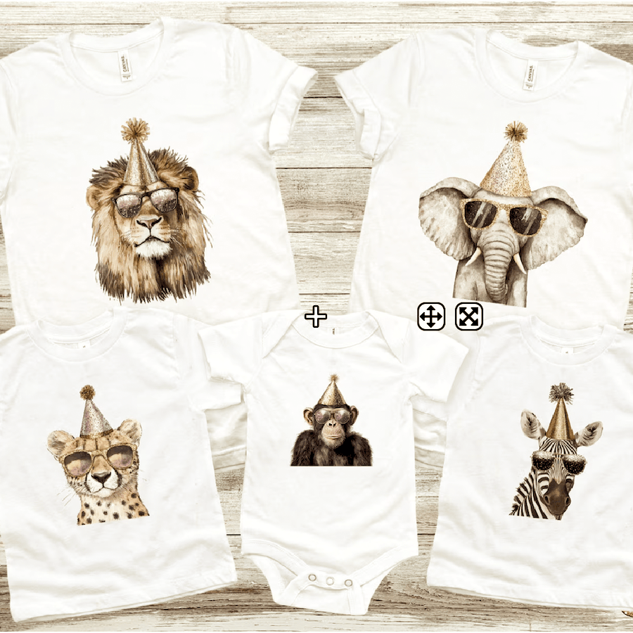 Family Matching Party Animals New Years Eve T-Shirt
