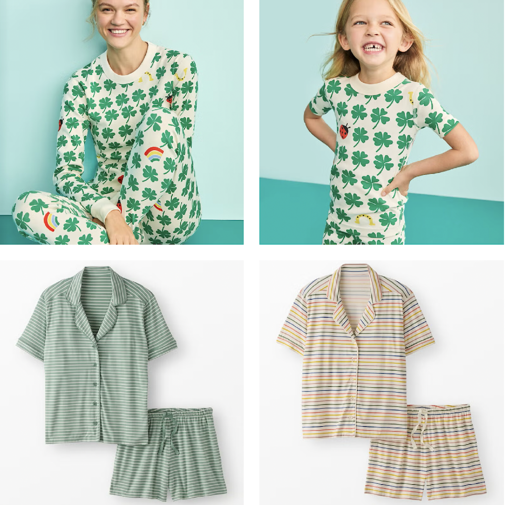 Family Matching St Patricks Day Green Pajamas