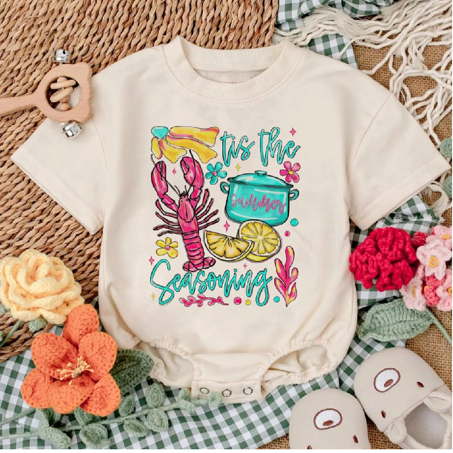 Summer Seafood Baby Romper