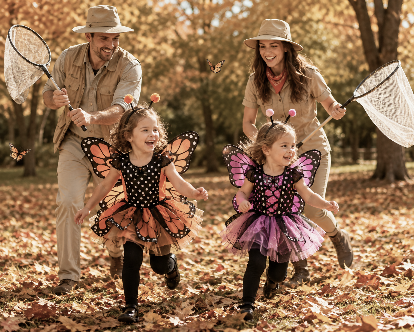 Family Butterfly Catcher Halloween Costumes
