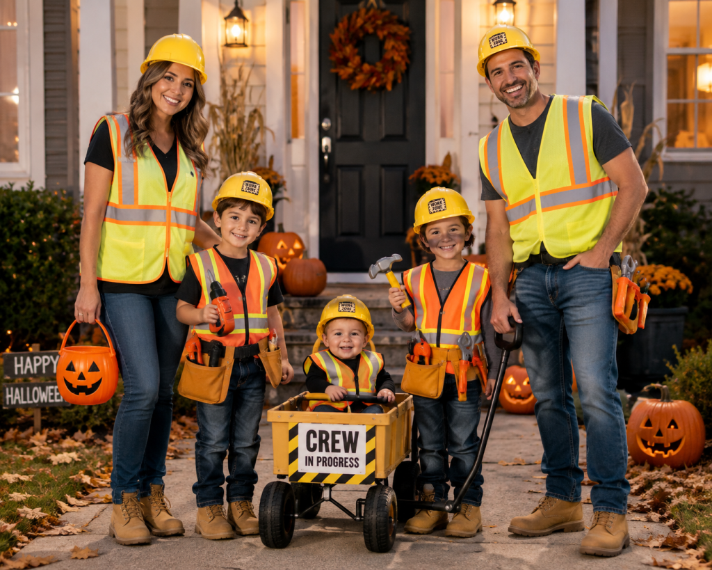 Family Construction Worker Costumes