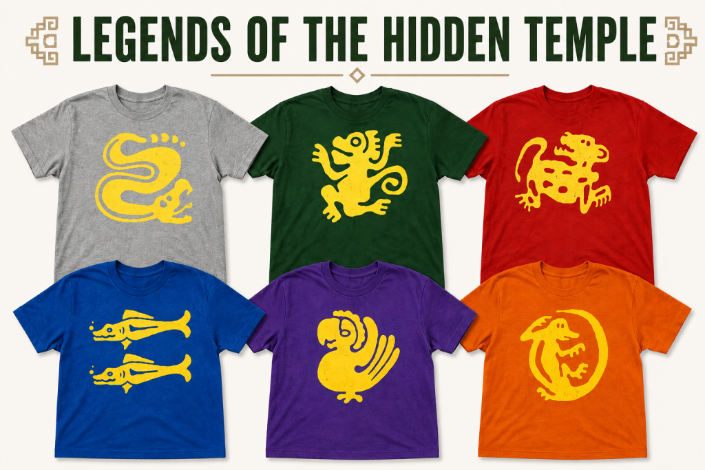 Legends of the Hidden Temple Family Halloween Costume Legends of the Hidden Temple Team Shirts