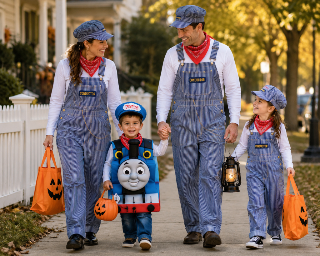 Matching Family Train Engineer Costumes Thomas the Train Family Costumes