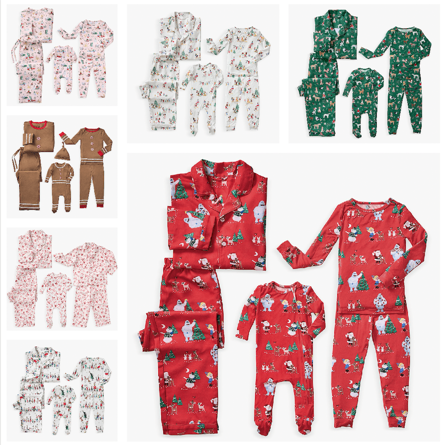 Cute Family Matching Christmas Print Pajamas
