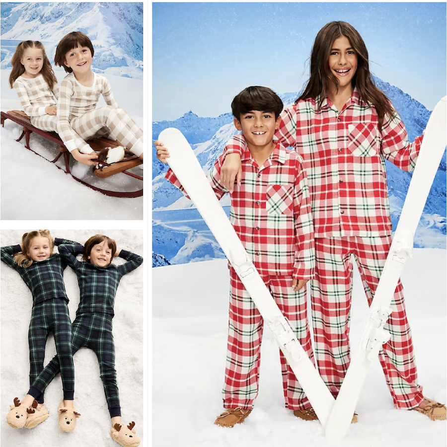 Family Matching Plaid Flannel Holiday Pajamas