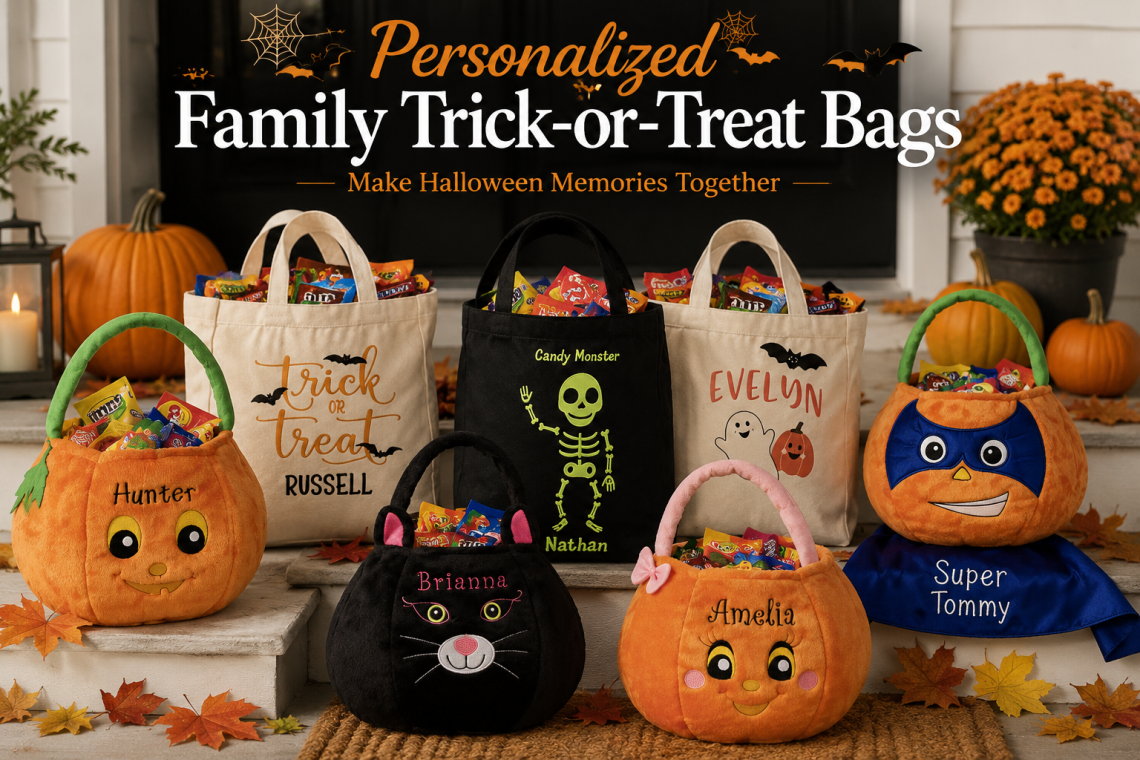 Personalized Family Trick-or-Treat Bags