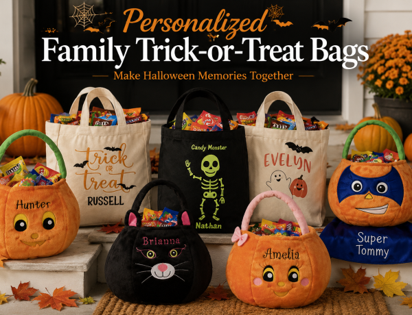 Personalized Family Trick-or-Treat Bags