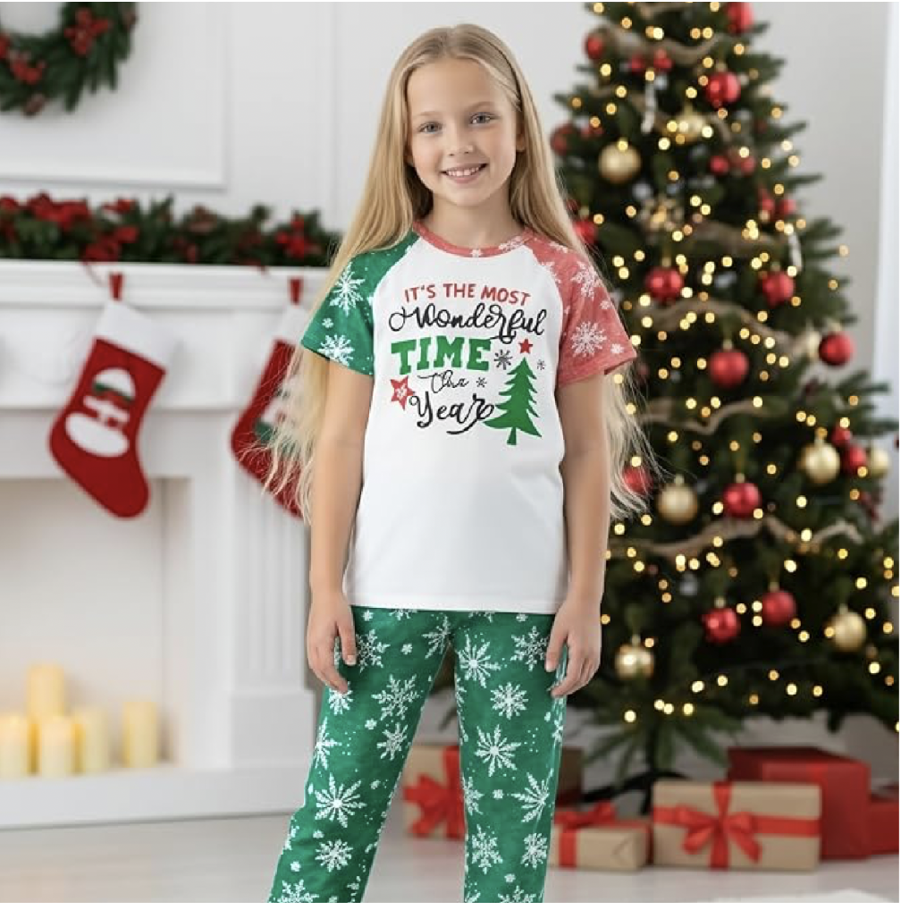 Family Matching Its the Most Wonderful Time of the Year Christmas Pajamas