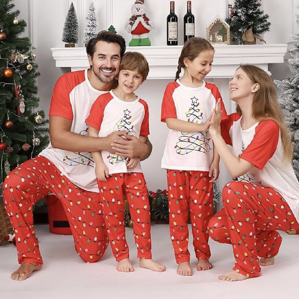 Family Matching Light it Up Christmas Tree Pajamas