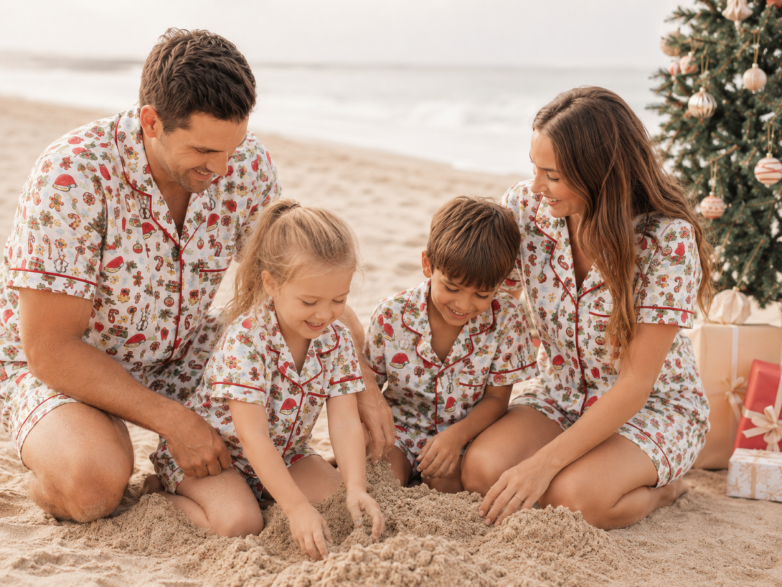 Summer Christmas Matching Family Pajamas