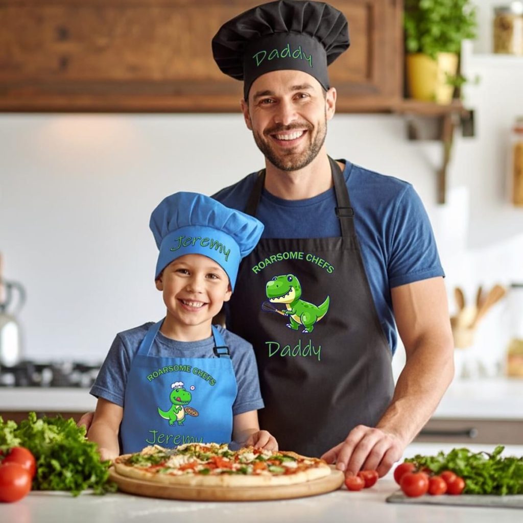 Custom Dad + Me Dinosaur Aprons