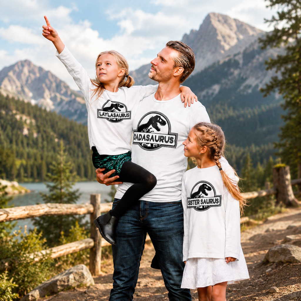 Custom Matching Family 'Saurus T-Shirts