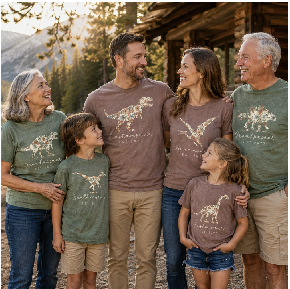 Dinosaur Tees for the Whole Family