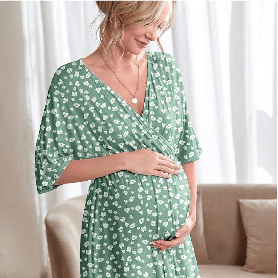 Green Dandelion Labor and Delivery Hospital Gown