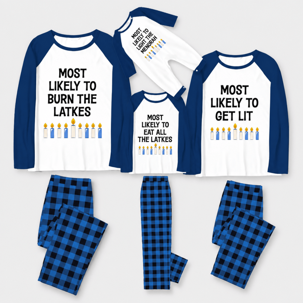 Family Matching Custom Hanukkah Pajamas