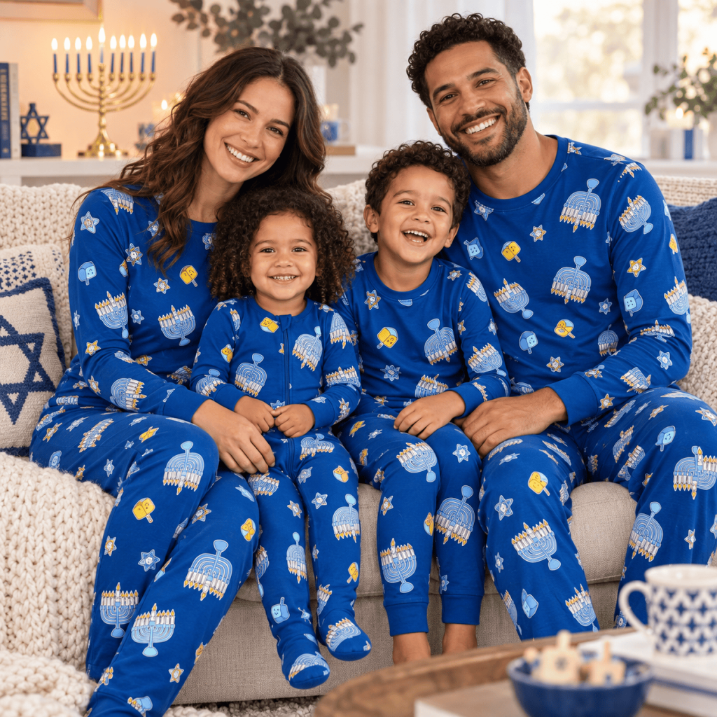 Family Matching Glow in the Dark Hanukkah Pajamas