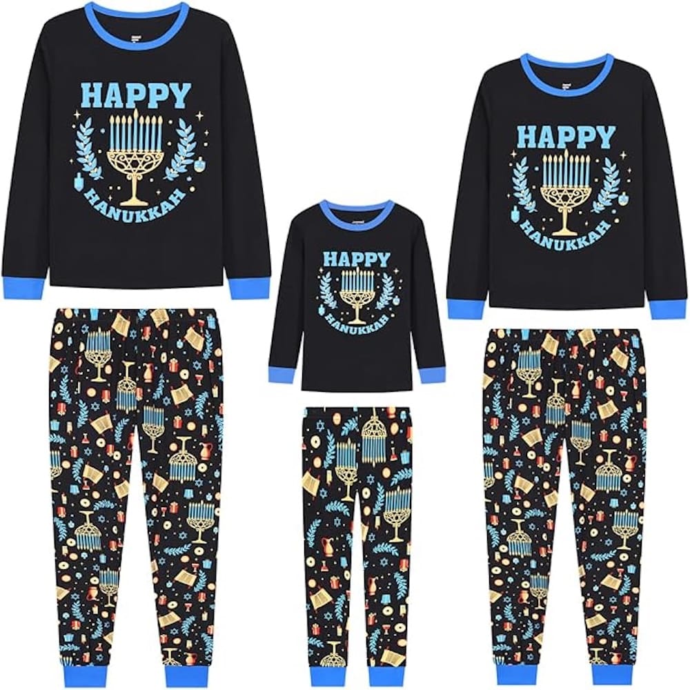 Family Matching Happy Hanukkah Menorah Pajamas