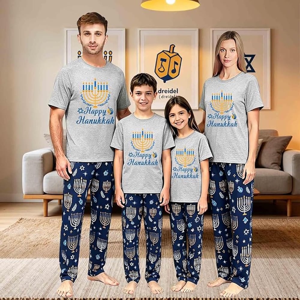 Family Matching Happy Hanukkah Pajamas