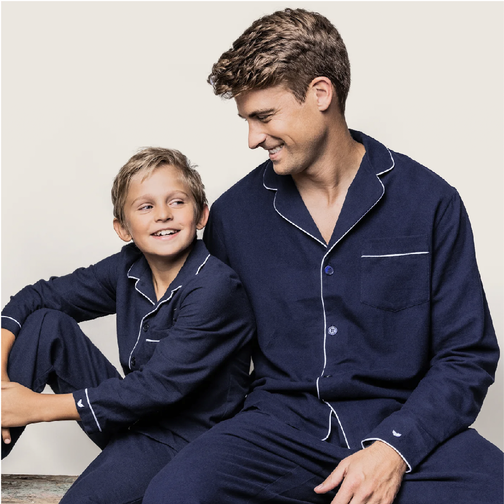 Family Matching Navy Flannel Hanukkah Pajamas