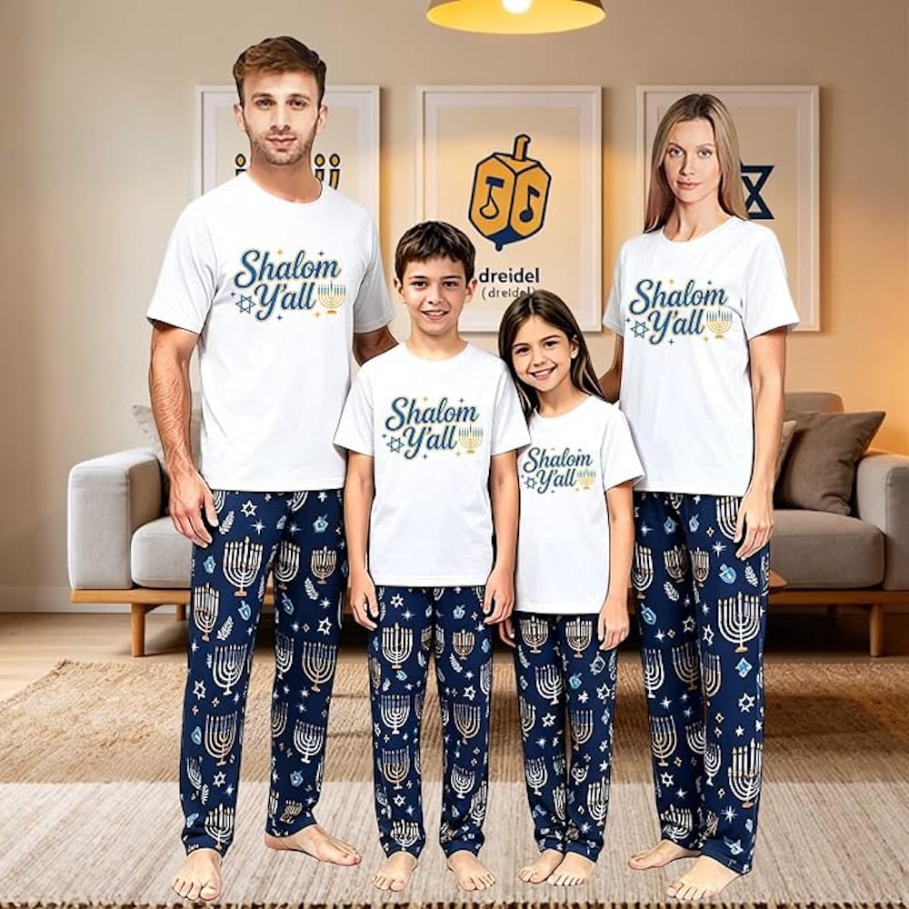 Family Matching Shalom Y’All Hanukkah Pajamas