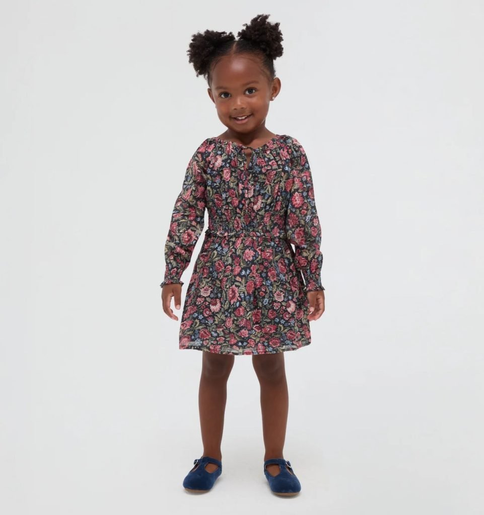 Hill House Jacobean Sprig Girls Gretta Dress