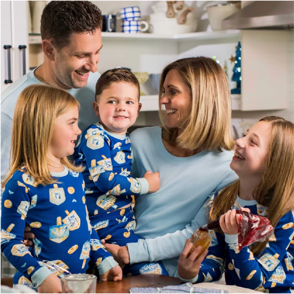 Matching Family Hanukkah Dreidel Pajamas